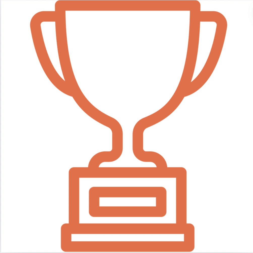 trophy icon white background